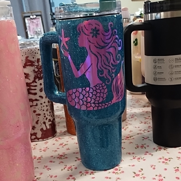 Other - Mermaid Glitter Tumbler - Blue and Pink